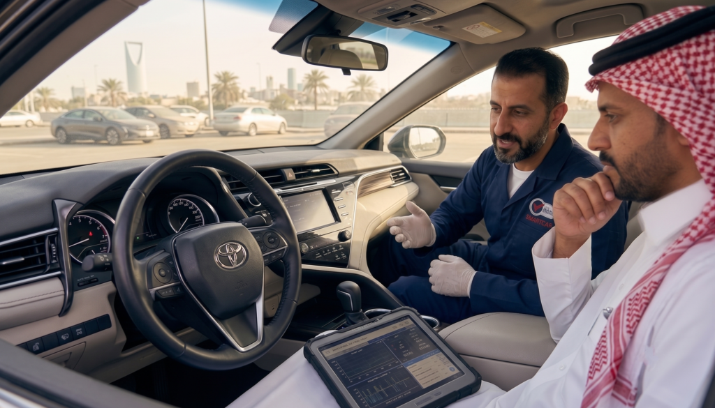 فحص التلاعب بلمبات طبلون السيارة المستعملة بالرياض من سمارت كار