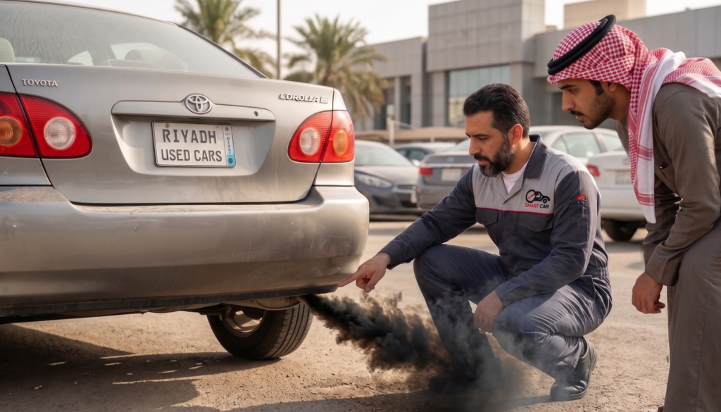 الوان دخان شكمان السيارة المستعملة وفحصها مع سمارت كار بالرياض
